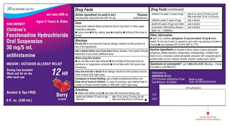 DailyMed - FEXOFENADINE HYDROCHLORIDE- fexofenadine hydrochloride oral suspension