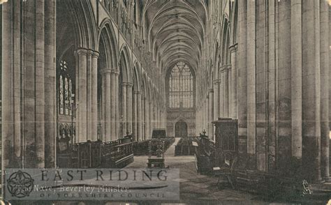 Beverley Minster interior, nave from east, Beverley 1909 | East Riding Photos