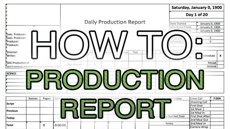 Daily Production Report In Excel - Sample Excel Templates