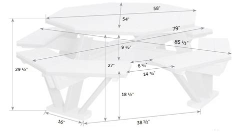 Octagon Picnic Tables: Outdoor Patio Furniture American Recycled Plastic