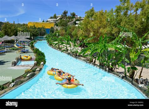 'Lazy River' ride at Faliraki Water Park, Faliraki, Rhodes (Rodos Stock Photo, Royalty Free ...