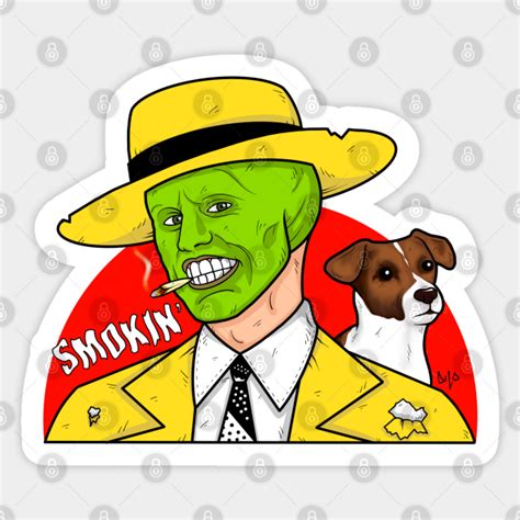 Smokin’ The Mask Movie Fan Art Nostalgia - The Mask - Sticker | TeePublic