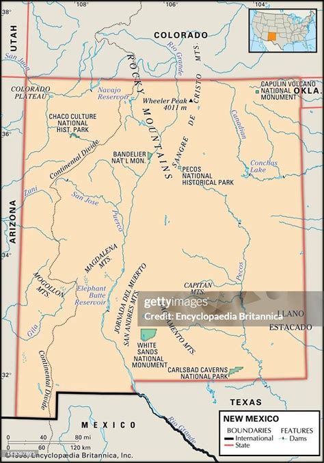 Physical Map Of New Mexico, Physical Map Of The State Of New Mexico ...