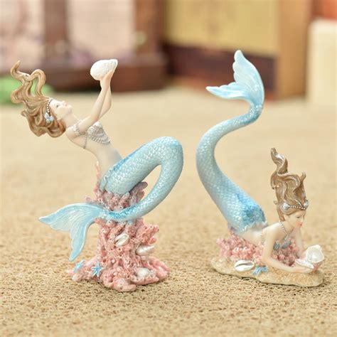 Creative Mermaid Princess Fish Aquarium Ornaments Figurines ...