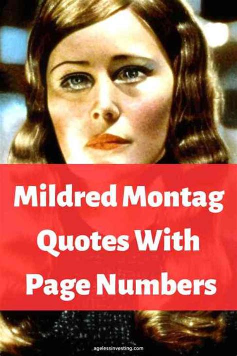 20 Mildred Montag Quotes With Page Numbers From Fahrenheit 451 ...