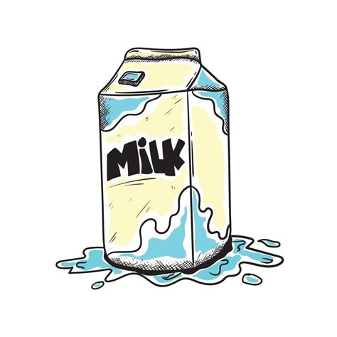 milk box vector isolated. illustration of milk box with blue color ...