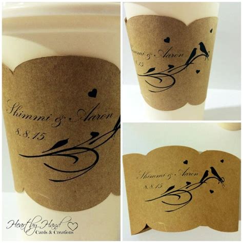 Custom Personalized Coffee Sleeves Hot Drink by HeartbyHandCards