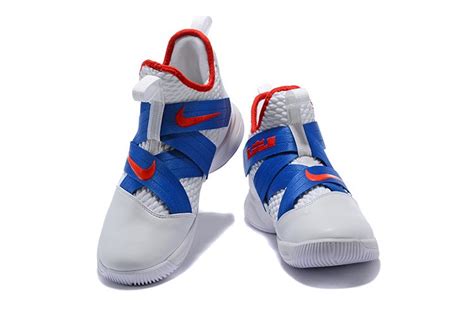 New Nike LeBron Soldier 12 White Blue Red - FavSole.com