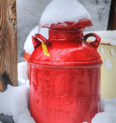 Bright Red Milkcan Free Stock Photo - Public Domain Pictures