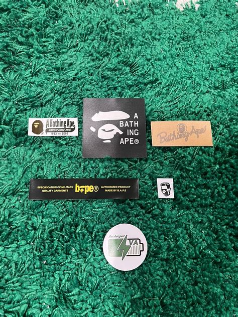 Bape 100% Authentic A Bathing Ape Bape 5 Piece Sticker Pack | Grailed