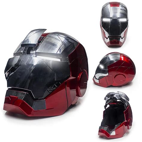 Buy AokairuisiIron-man Helmet Electronic Mark 5 Helmet Wearable Iron ...