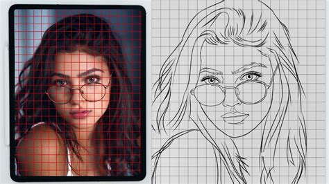 HOW TO DRAW OUTLINE OF FACE BY GRID METHOD | HOW TO DRAW PERFECT FACE OUTLINE - YouTube