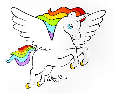 Art and Lore: Rainbow Winged Unicorn