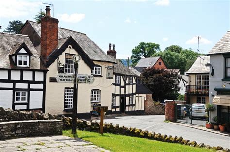 Village Buildings, Weobley. Editorial Stock Photo - Image of signpost ...