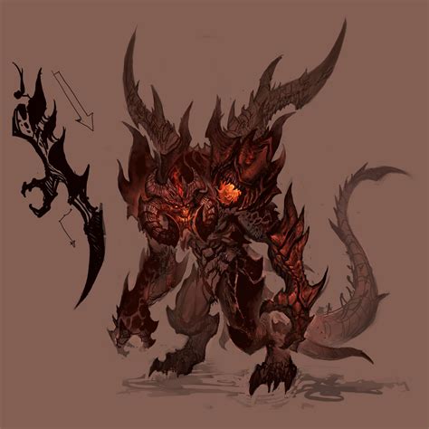 Diablo... | Fantasy demon, Fantasy character design, Concept art characters