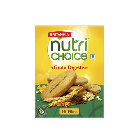 5 Grain Digestive High Fibre Multigrain Biscuits, 200g : Amazon.in ...