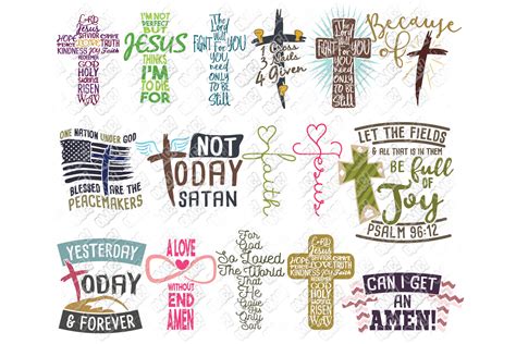 Christian Cross Bible Verse SVG DXF PNG JPEG EPS