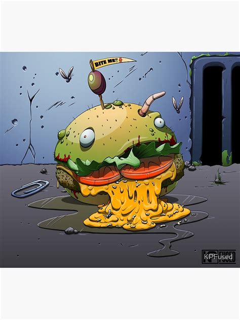 "Gross Burger" Art Print by KPFused | Redbubble