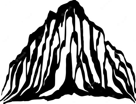 Premium Vector | Mountain silhouette vector illustration mountain tops logo