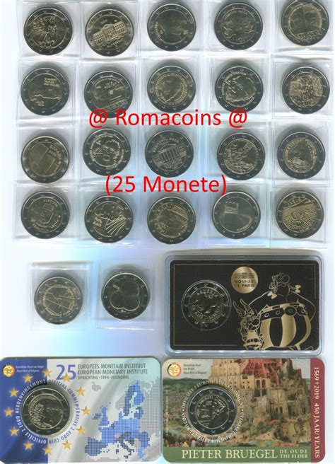 Complete Set 2 Euro Commemorative Coins 2019 25 Coins - Romacoins