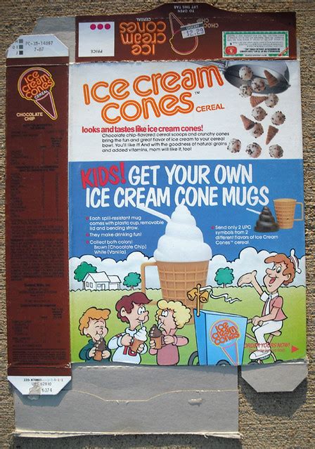 1987 General Mills Chocolate Chip Ice Cream Cones Cereal B… | Flickr