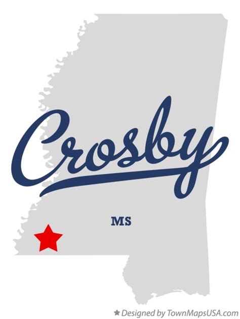 Map of Crosby, MS, Mississippi