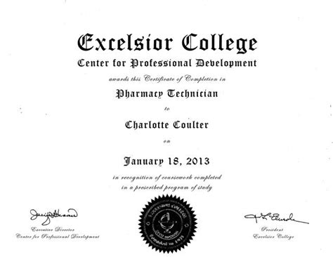 Pharmacy Technician Certificate