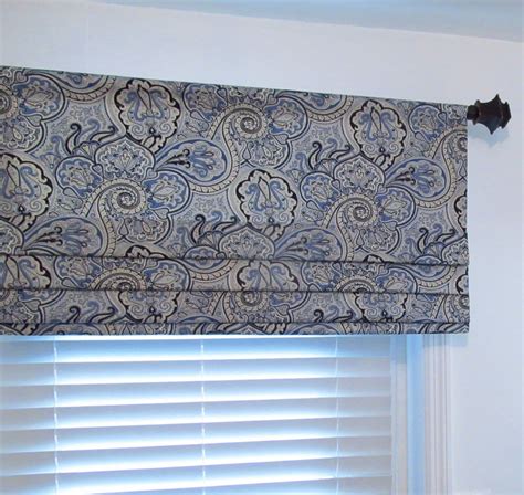 Blue Paisley Faux Roman Shade/ Fake Roman Shades/ Lined Mock - Etsy | Faux roman shades, Roman ...