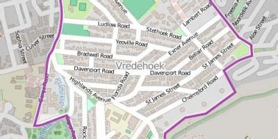 Vredehoek Cape Town map - Map of vredehoek Cape Town (Western Cape ...