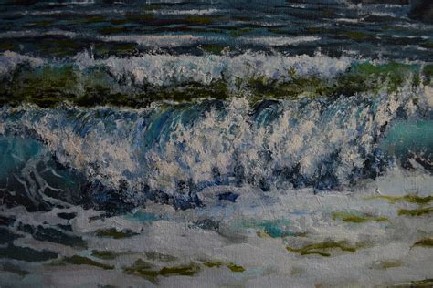 Ocean Rolling waves. Original Painting. Seascape Storm. | Etsy