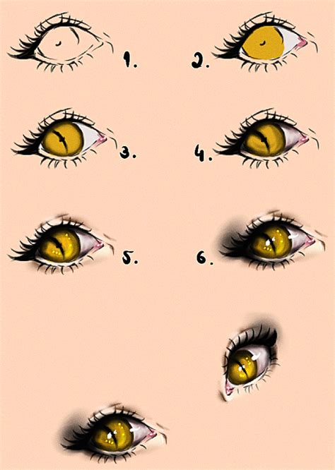 Cat Eyes - Tutorial by Kipichuu.deviantart.com on @DeviantArt | Cat eyes drawing, Eye drawing ...