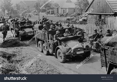 German Soldiers Invade Poland Armored Motorized Stock Photo 249573640 ...