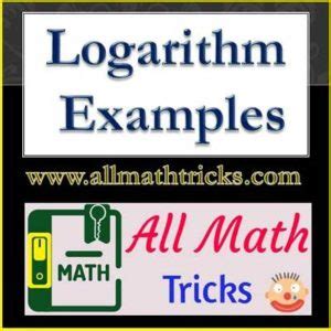 Logarithm Applications | Logarithm Examples and Answers | All MathTricks