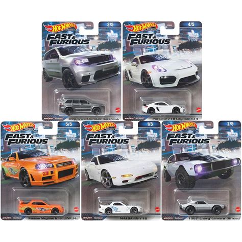 2023 Hot Wheels Fast & Furious Premium Set of 5, 1/64 Diecast Model ...