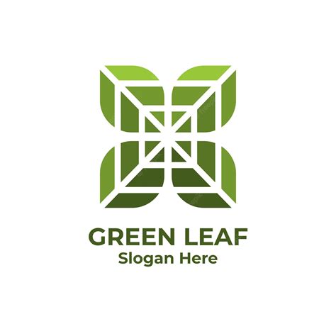 Premium Vector | Green leaf luxury logo company vector template