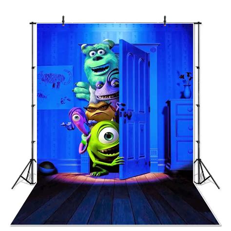 7x5FT Cute Monsters University Party Girl Baby Wall Custom Photo Studio Backdrop Background ...