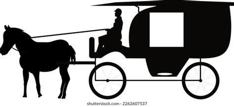 Two Wheeled Horse Drawn Carriage Stock Vector (Royalty Free) 2262607537 ...