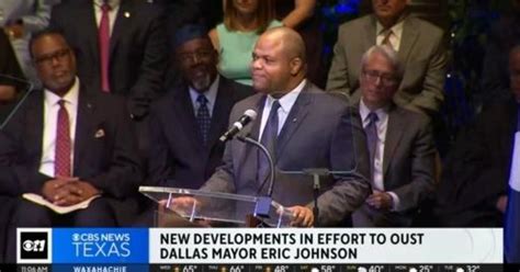 New developments in effort to oust Dallas Mayor Eric Johnson - CBS Texas