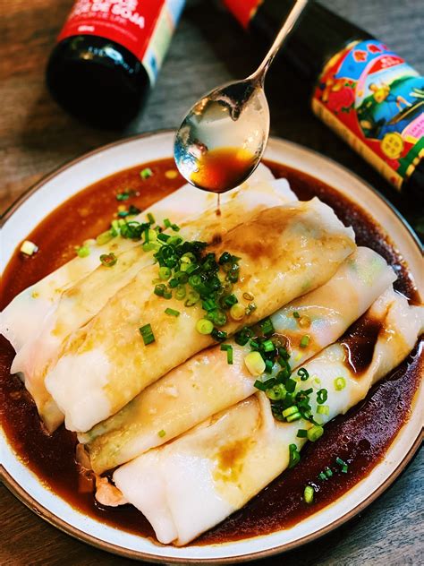 HK Dim Sum Shrimp Rice Noodle Rolls (Cheung Fun) - Tiffy Cooks