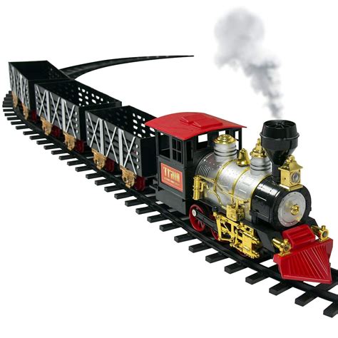 Classic Battery Powered Train Set for Kids with Real Smoke, Music and Lights - Walmart.com