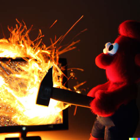 New Elmo fire memes with DALL-E 2 • George Mandis