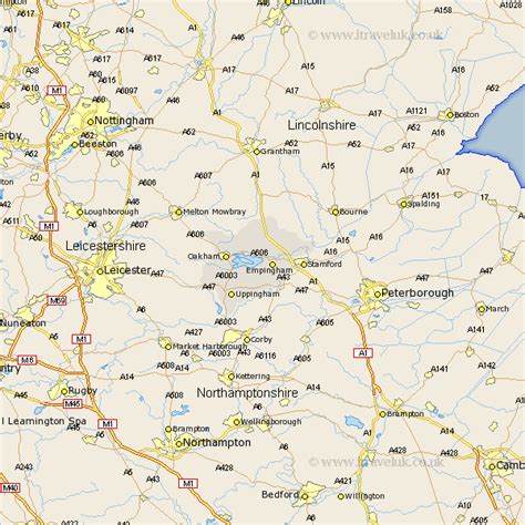 Rutland Map - England County Maps: UK