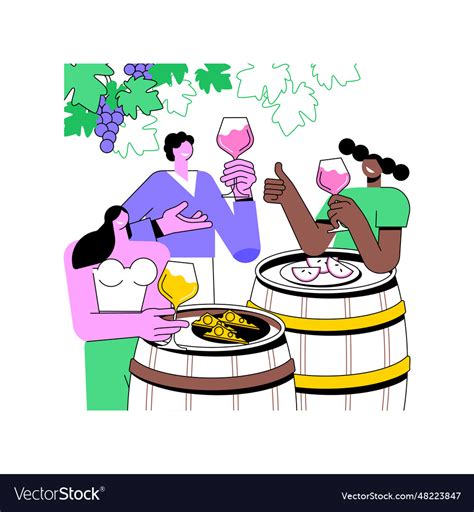 Wine tasting isolated cartoon Royalty Free Vector Image