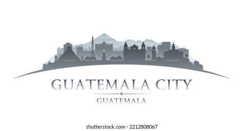 Guatemala City Skyline Silhouette Vector Illustration Stock Vector ...