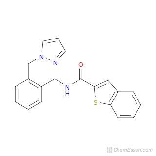 N-{[2-(1H-pyrazol-1-ylmethyl)phenyl]methyl}-1-benzothiophene-2-carboxamide Structure ...