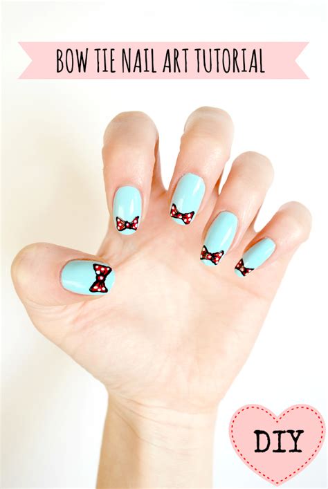 DIY easy bow nail art tutorial! | BURKATRON