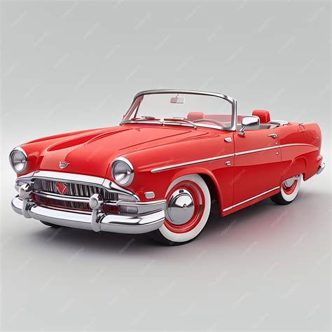 Premium AI Image | red convertible isolated on white Red classic