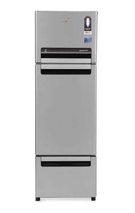 Whirlpool 260 L Frost Free Triple Door Refrigerator (FP 283D PROTTON ROY, Alpha Steel (N ...