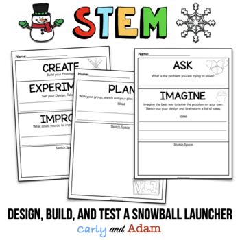 Snowball Fight Challenge Winter STEM Activity by Carly and Adam | TpT