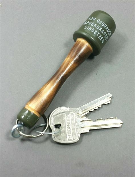 Key Chain German Army Wooden Hand Grenade M24 Potato Masher WW2 WWII ...